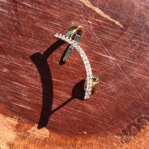 Ear cuff pave Rhinstones earring